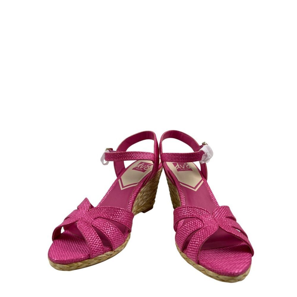 Dolce Vita Women's Sandal Espadrille Jute Wedge Pink Fuchsia Strappy Size 8.5 - Picture 2 of 10